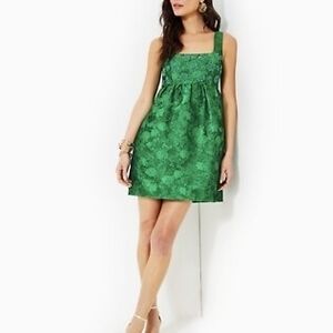 Lilly Pulitzer Green Floral MiniHoliday deess